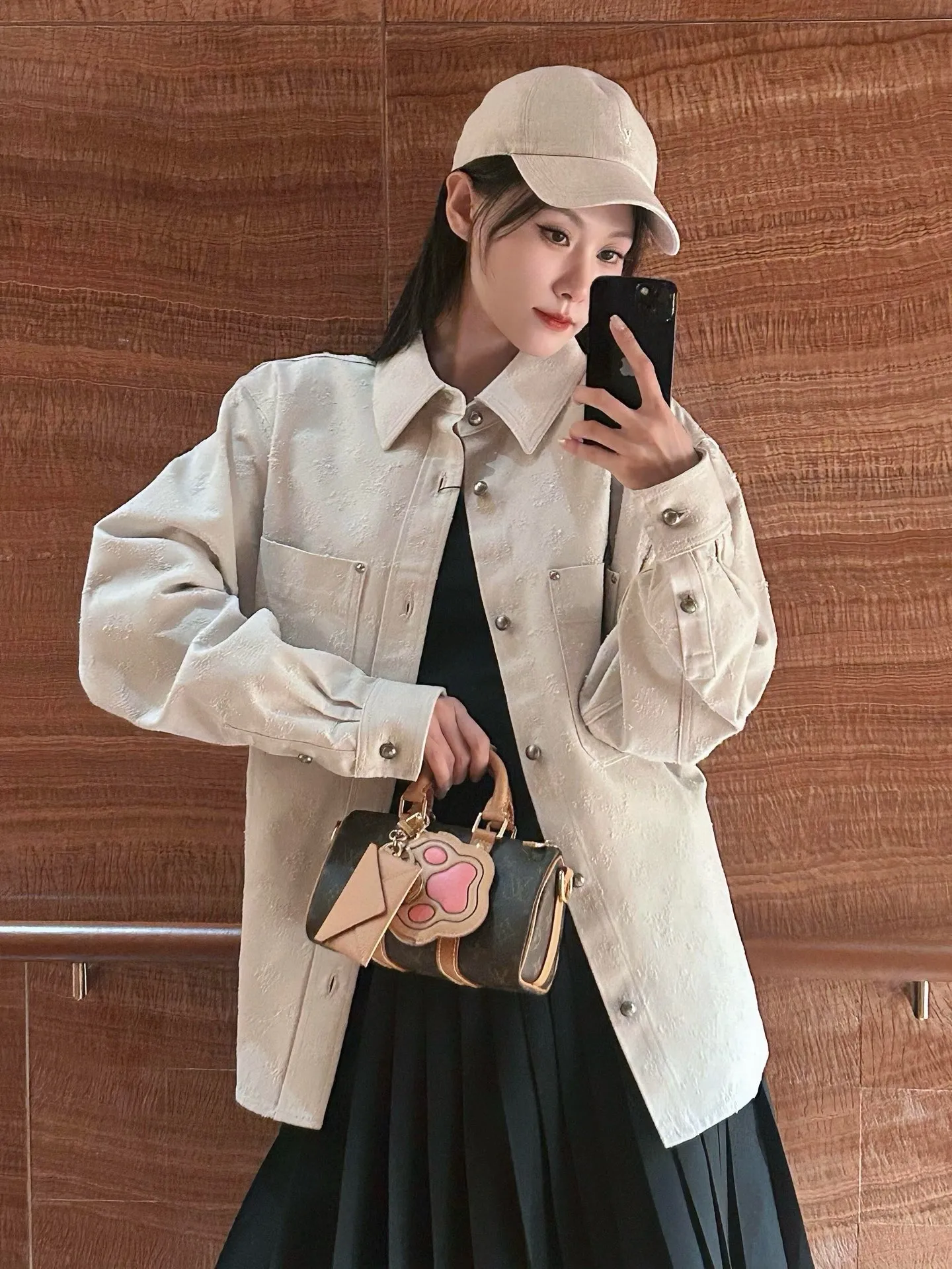 Louis Vuitton/Louis Vuitton presbyopic needle-punched denim shirt jacket